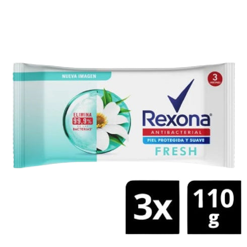 JABON REXONA 3U 330G FRESH ANTIBACTERIA